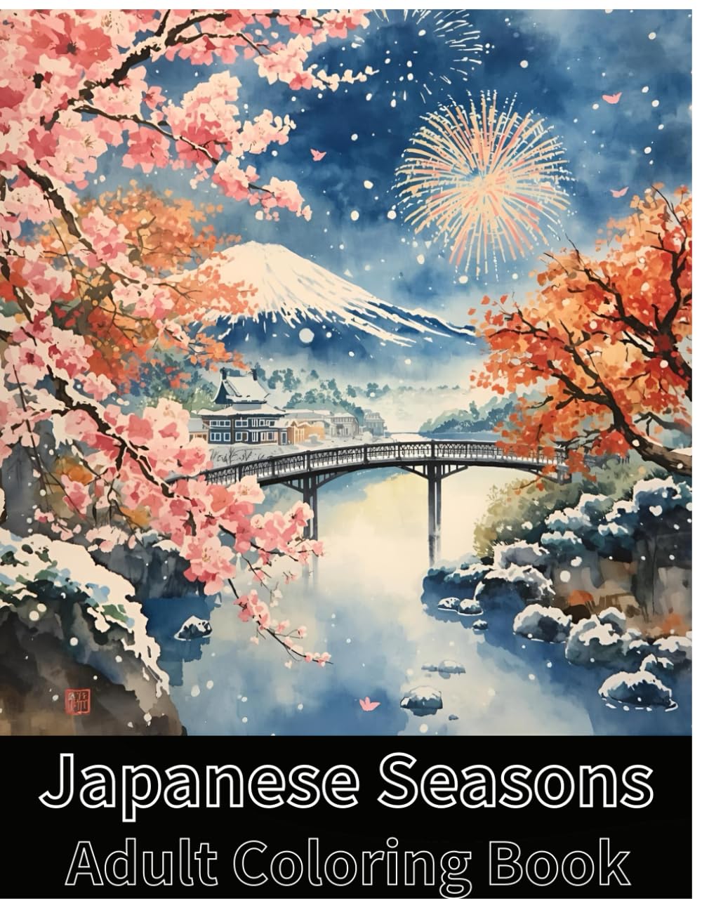 Japanese Seasons Adult Mandala Coloring Book: A Mindful Journey Through the Year