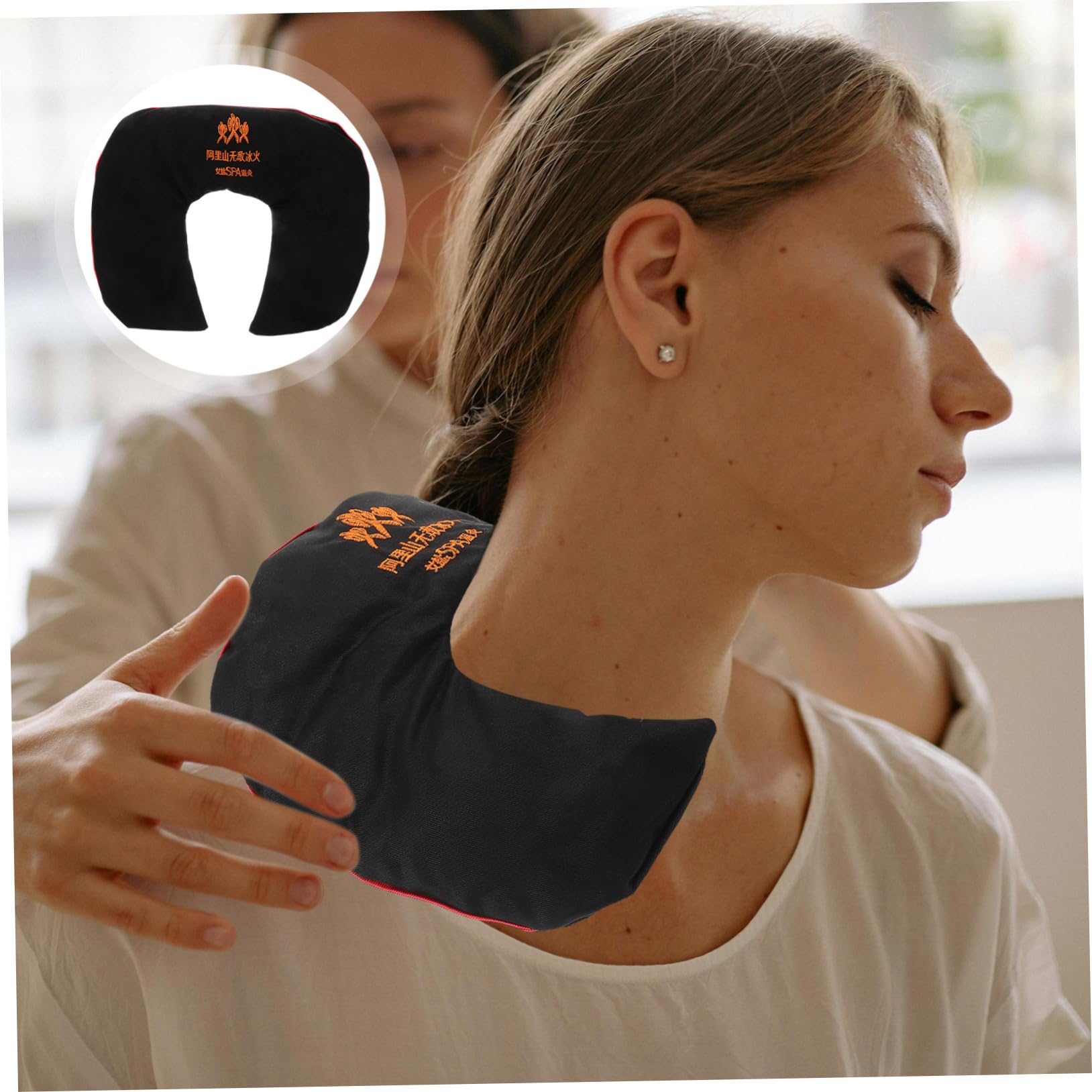 SOLUSTRE Fascia Per Collo Riscaldante Portatile Cuscinetto Per Collo Riutilizzabile Accessorio Per Uso Quotidiano Fascia Multiuso Per Sollievo Dal Dolore Scaldacollo Rilassante