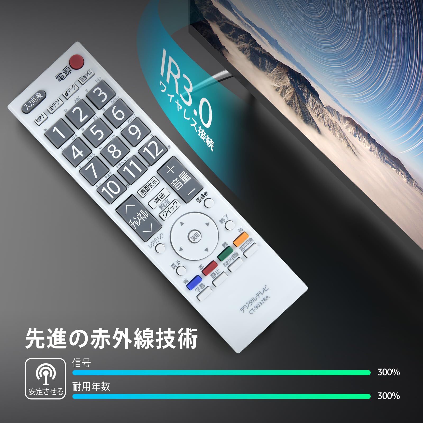 Amazon | テレビリモコン CT-90328A for TOSHIBA 東芝レグザリモコン