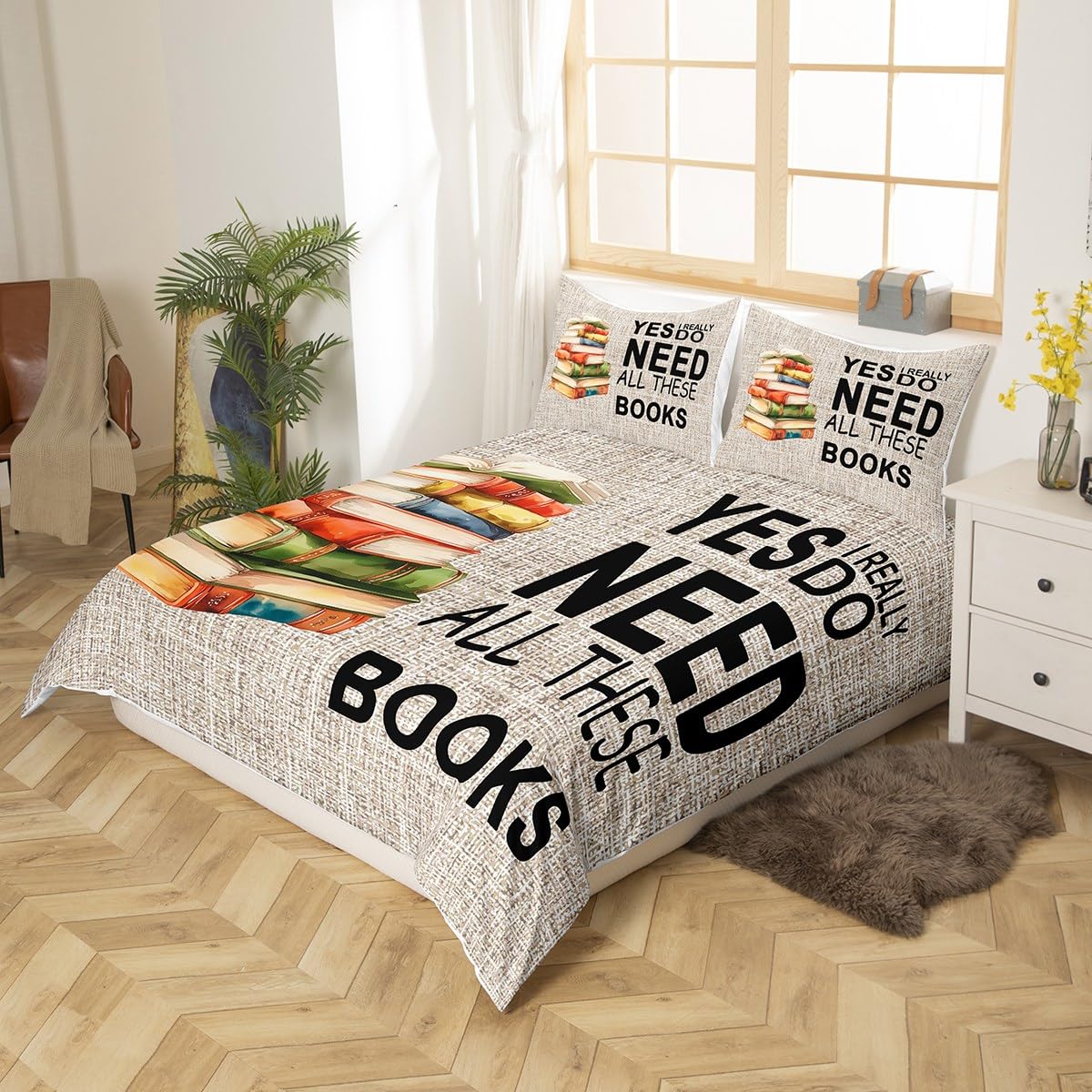 Castle Fairy Set di biancheria da letto con motivo libri per