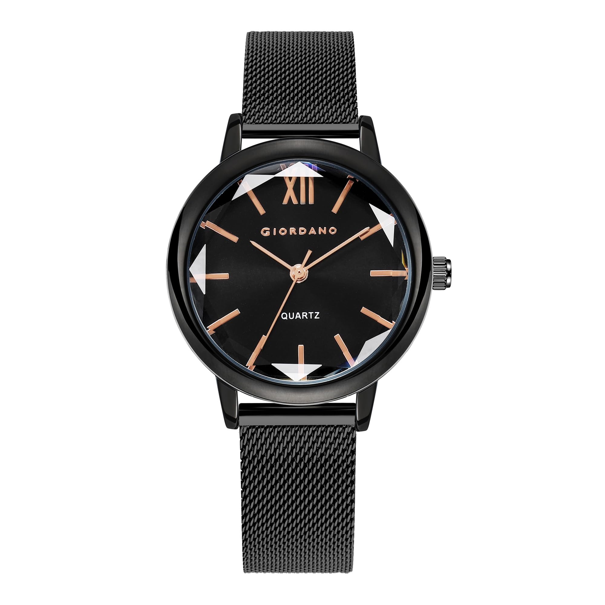 Giordano Analog Stylish Watch for Women Water Resistant Fashion Watch Round Shape with 3 Hand Mechanism Wrist Watch for Girls & Ladies to Compliment Your Look/Ideal Gift for Female - GZ-60051 (B0C74HPR28) Amazon Price History, Amazon Price Tracker