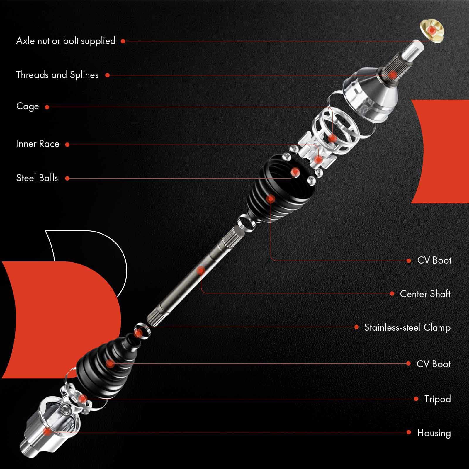 Amazon.com: A-Premium CV Axle Shaft Assembly Compatible with