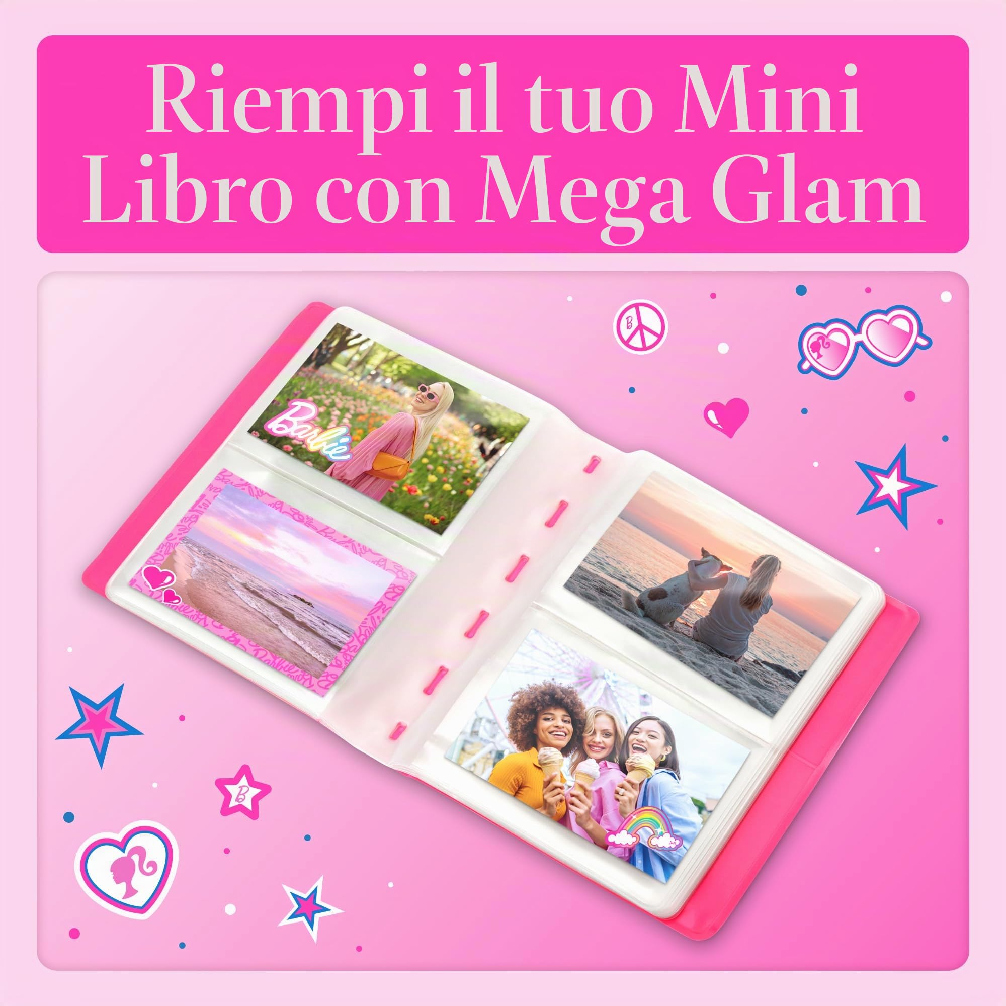 KODAK Barbie Step Slim Stampante Portatile e Wireless per Foto Istantanee (Stile Iconico), Custodia Delue per Fotocamera Barbie, Album Fotografico Barbie, Carta Zink (20 Fogli)