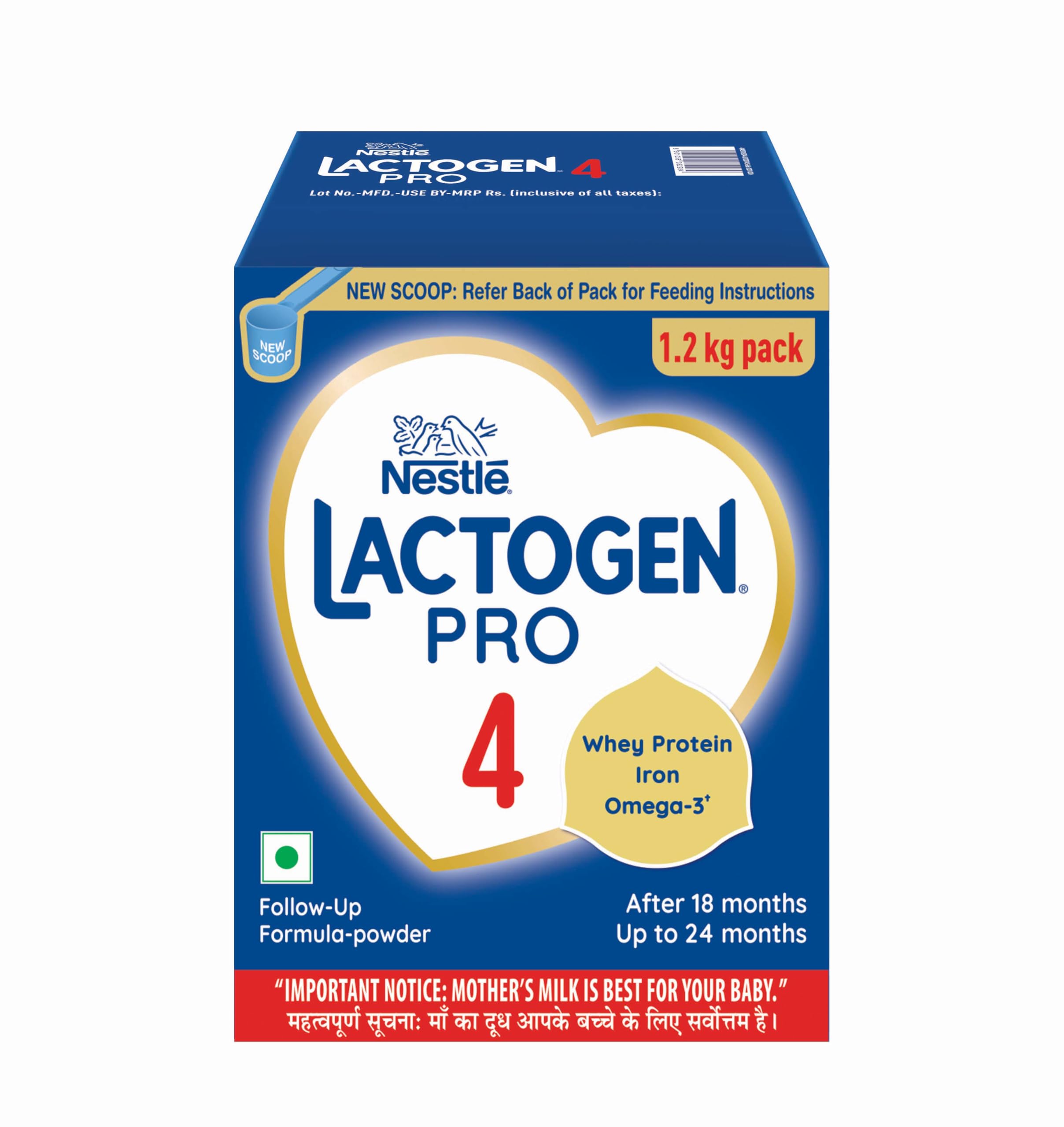 Lactogen Pro 4, Follow-Up Formula with Iron, Whey Protein and Omega 3, After 18 Months Up to 24 Months, Bag-in-Box Pack, 1.2 kg (3 Units*400g)-image-14