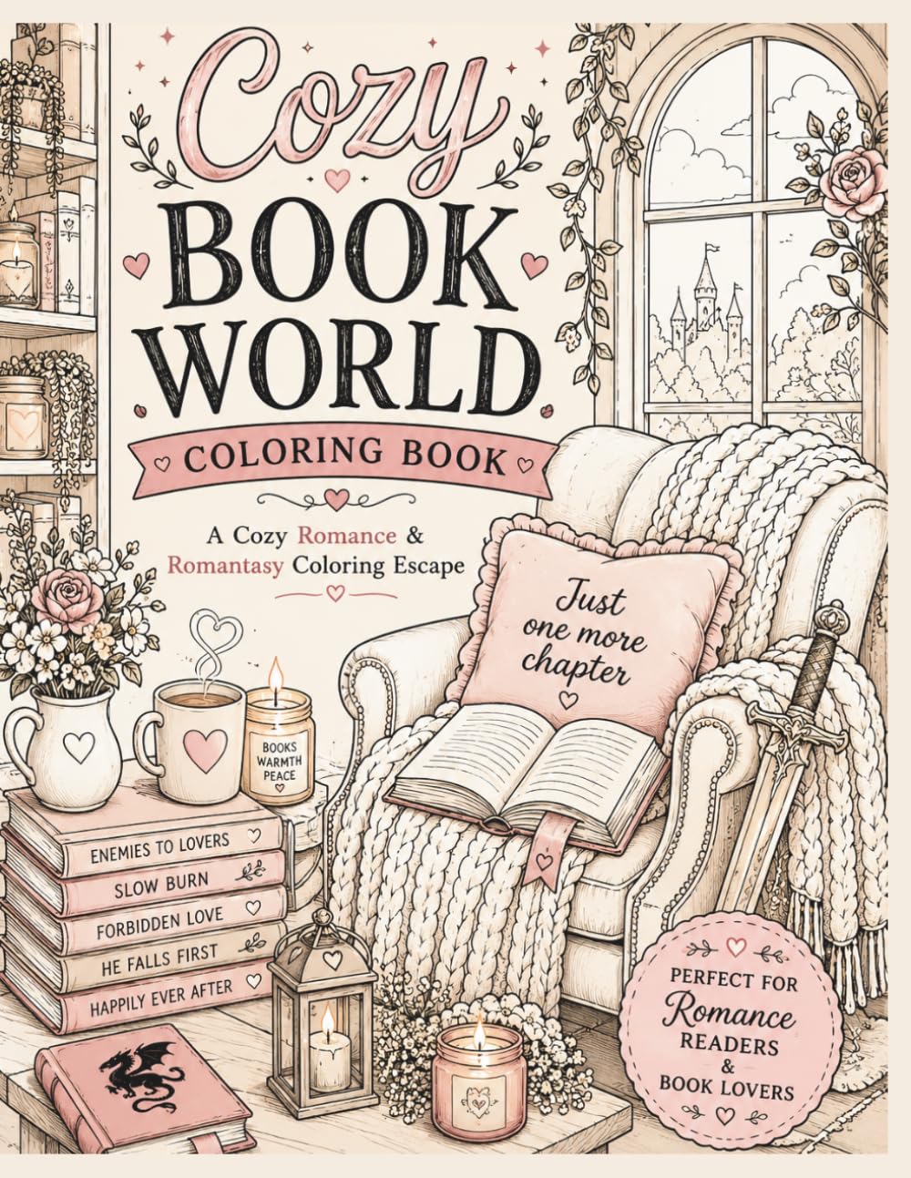 Cozy Book World Coloring Book
