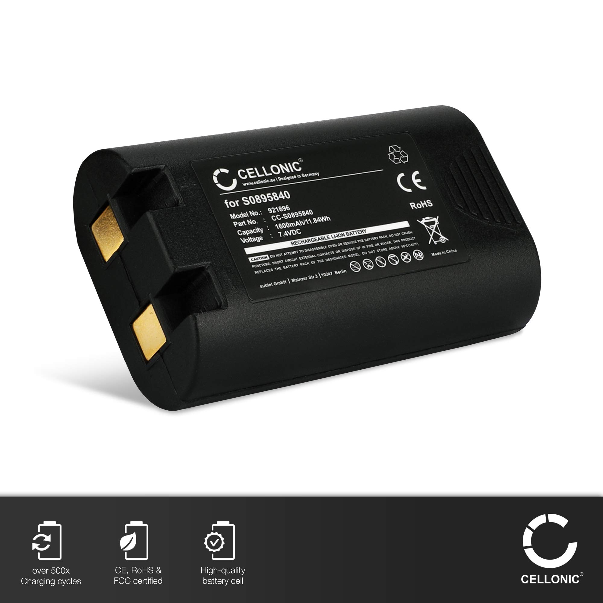 CELLONIC® Batterij compatibel met 3M PL200 / Dymo LabelManager 260 260P, LabelManager 280, LabelManager PnP/Rhino 5200, S0895880,W003688,14430 650mAh Vervangende Accu Battery