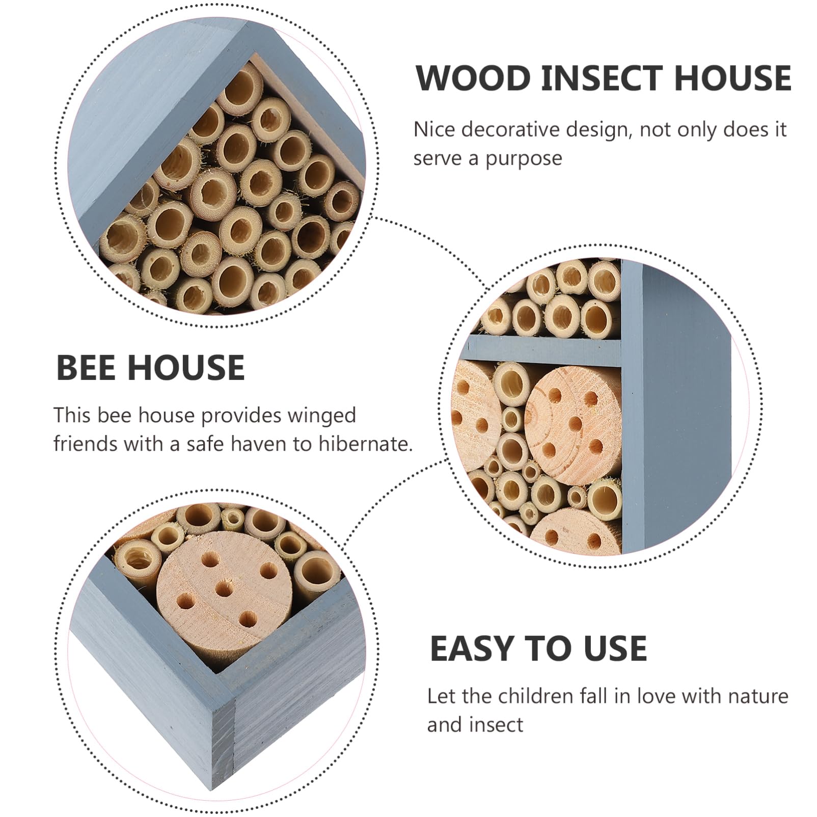 Insektenhaus Für Garten Aus Holz Dekoratives Marienkäferhütte Bienenhaus Mit Hängefunktion Freistehend Oder Aufgehängt Für Gartenarbeit Heim Für Geflügelte Freunde