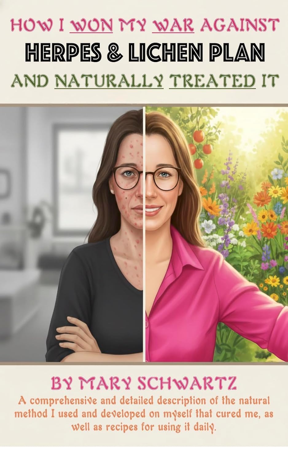 HOW I WON MY WAR AGAINST HERPES & LICHEN PLAN: A comprehensive and detailed description of the natural method I used and developed on myself that cured me, as well as recipes      Kindle Edition