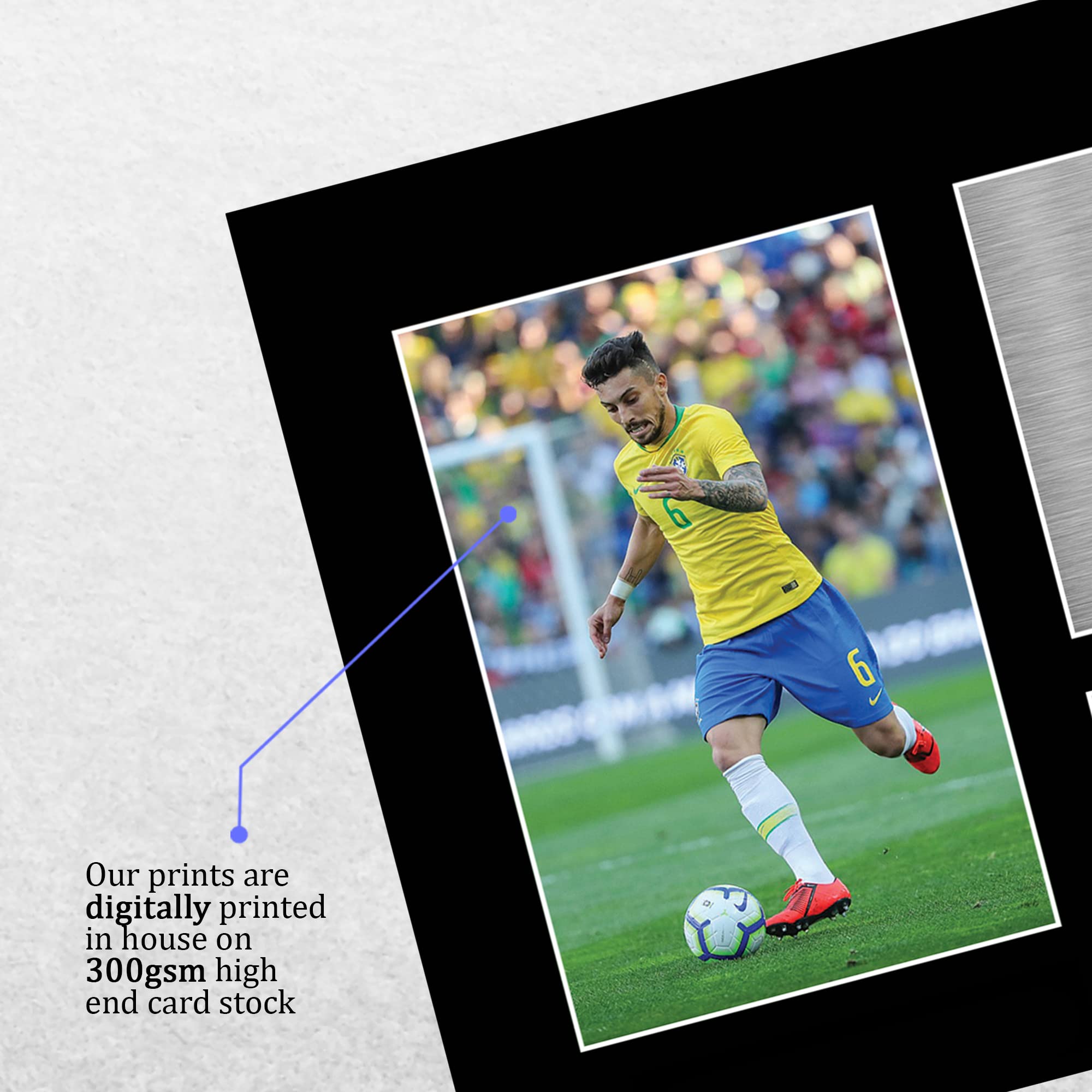 HWC Trading A4 Alex Telles Brazil Regali Stampati Autografo Firmato Foto Per Gli Appassionati Di Calcio E Sostenitori