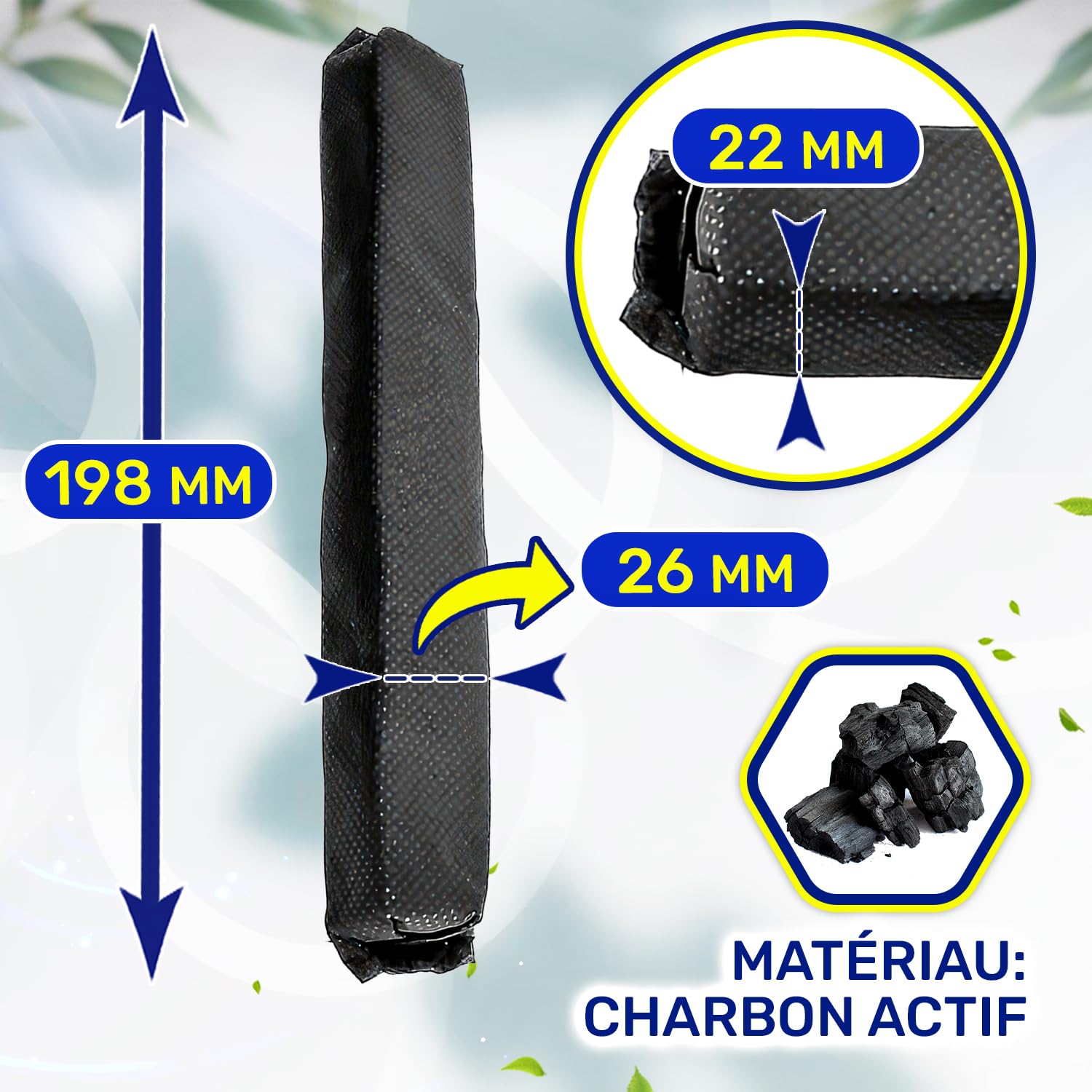 Lot de 2 filtres à charbon actif pour réfrigérateur avec code d'origine 07236280 7236280 pour Miele MONTERAL