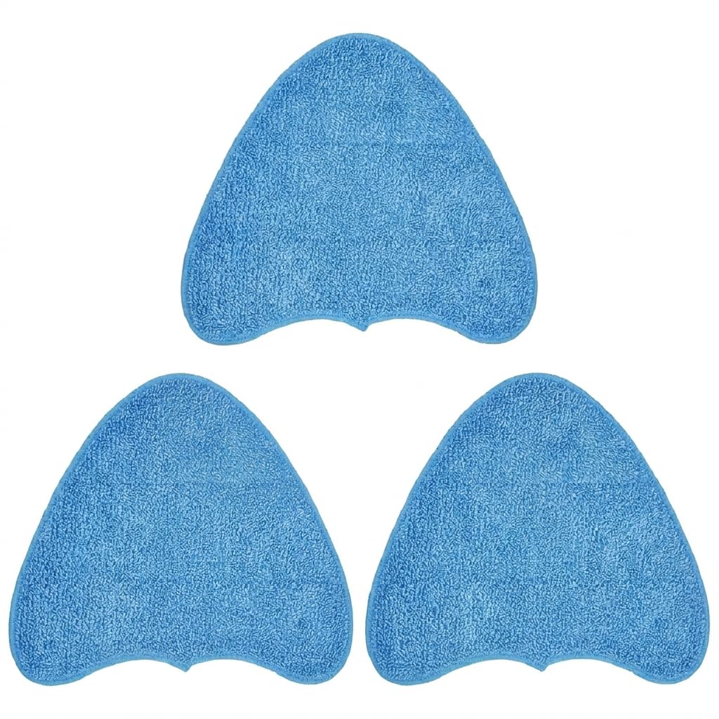 Microfiber Steam Mop Pads Compatible with Vax S85-CM S86-SF-CC S2ST S2S S7 Series, 30.5x25cm Steam Mop Replacement Pads for Floor Cleaning, Washable Reusable Steam Cleaner Pads 3 Pack Blue