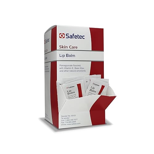 Safetec Bálsamo labial.0.18 oz. Bolsa de 144 qt. Caja (12 cajascaja)