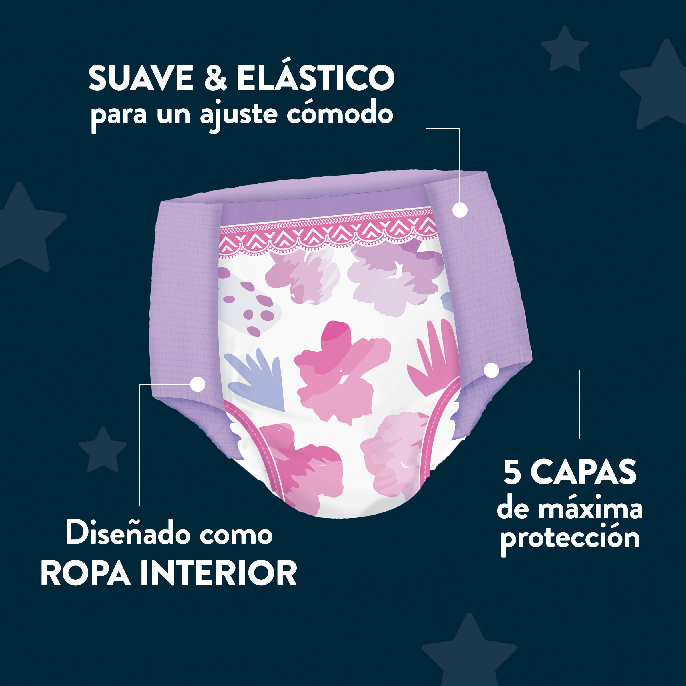 Huggies DryNites Pañales de Noche para Niño 4-7 (17-30 kg), Clínicamente Probado con 5 Capas de Máxima Protección Nocturna, 4 Packs de 16, Total 64 Calzoncillos Absorbentes - 3