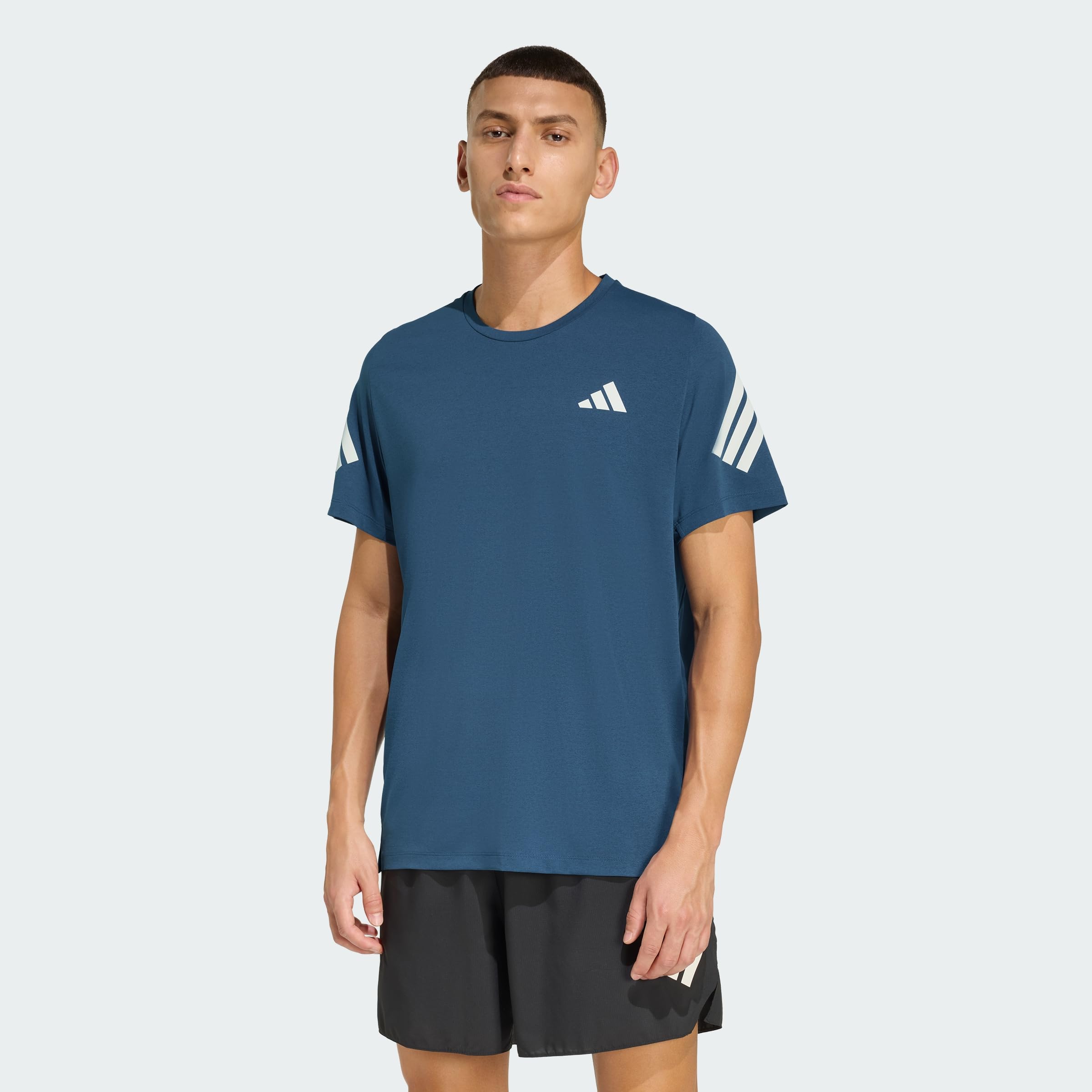 adidas Men's Adi365 Running Climacool Iconic Shirt, tech Indigo, S