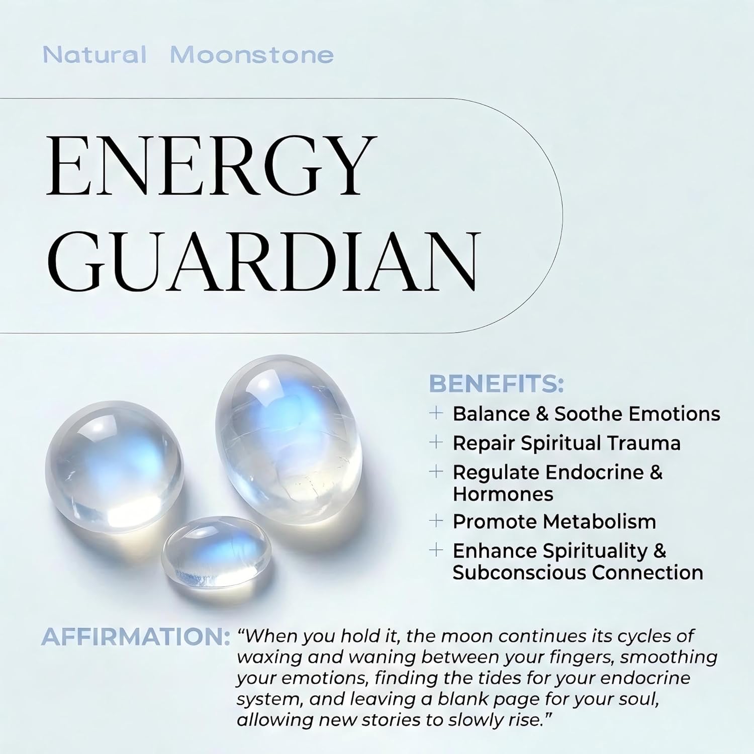 925 Sterling Silver Natural Moonstone Necklace for Women,Real Rainbow Moonstone Pendant Jewelry Gift - Image 6