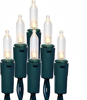 200 LED Warm White Christmas Lights, UL Certified and Commercial Grade 66ft Green Wire String Lights, for Indoor and Outdoor Party, Wedding, Garden, Patio.