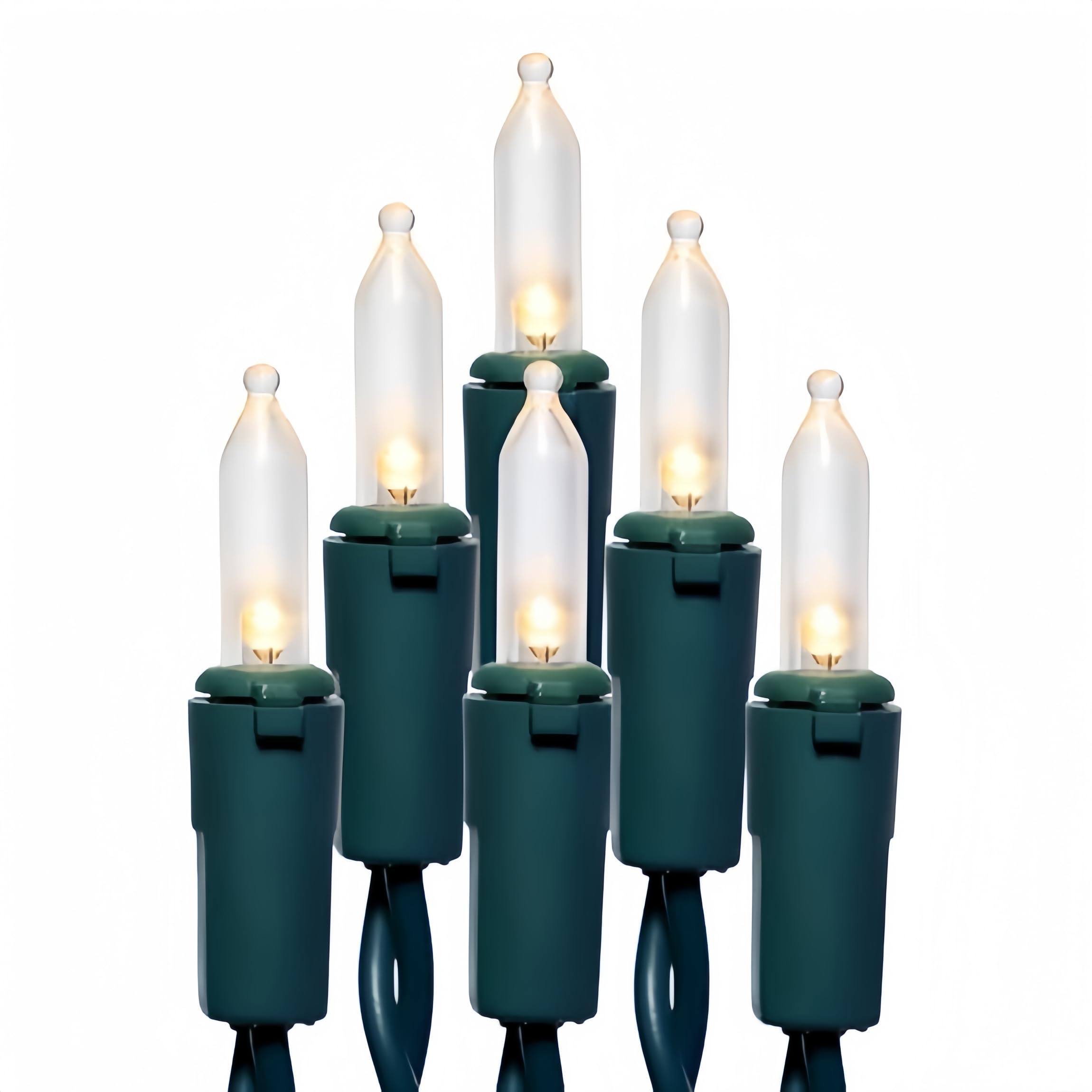 200 LED Warm White Christmas Lights, UL Certified and Commercial Grade 66ft Green Wire String Lights, for Indoor and Outdoor Party, Wedding, Garden, Patio.