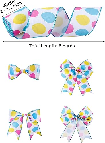 Miniatura 2 de Cinta de arpillera con cable, cinta de conejo de huevo de Pascua, cinta para manualidades para el día de Pascua, envoltura de regalos, decoración