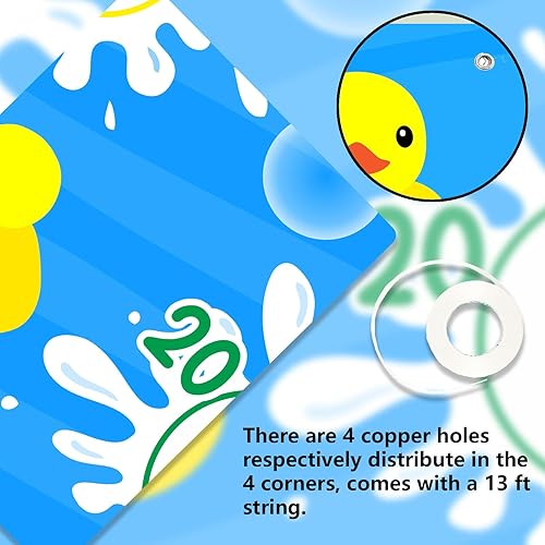 Miniatura 7 de Cartel de juegos de lanzamiento de patos amarillos de dibujos animados, telón de fondo, decoración temática de animales, decoración para interiores