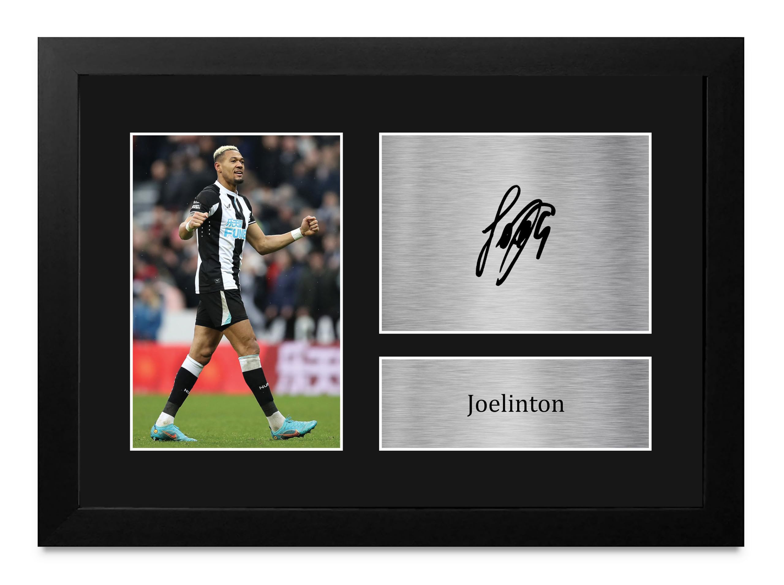 HWC Trading FR A4 Joelinton Gifts Printed Signed Autograph Picture for Football Fans and Supporters - A4 Framed