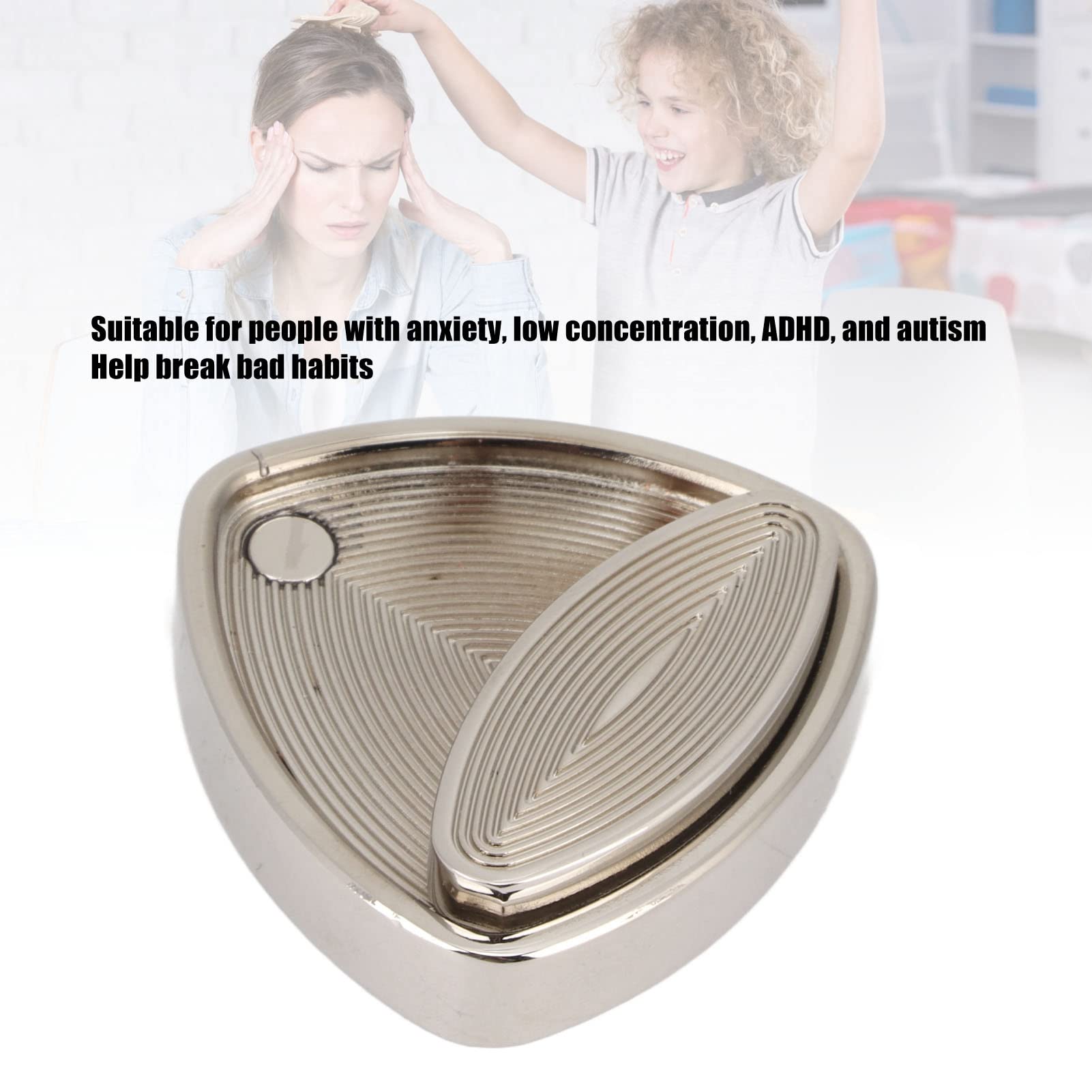 Triangle Rotation Fidget Slider ADHD Push Slider Dorosły Biuro Metalowe Autyzm Lęk Stres Relief Suwak Zabawka Sensoryczna Zabawa Zabawki na Biurko Mężczyźni Prezenty Urodzinowe
