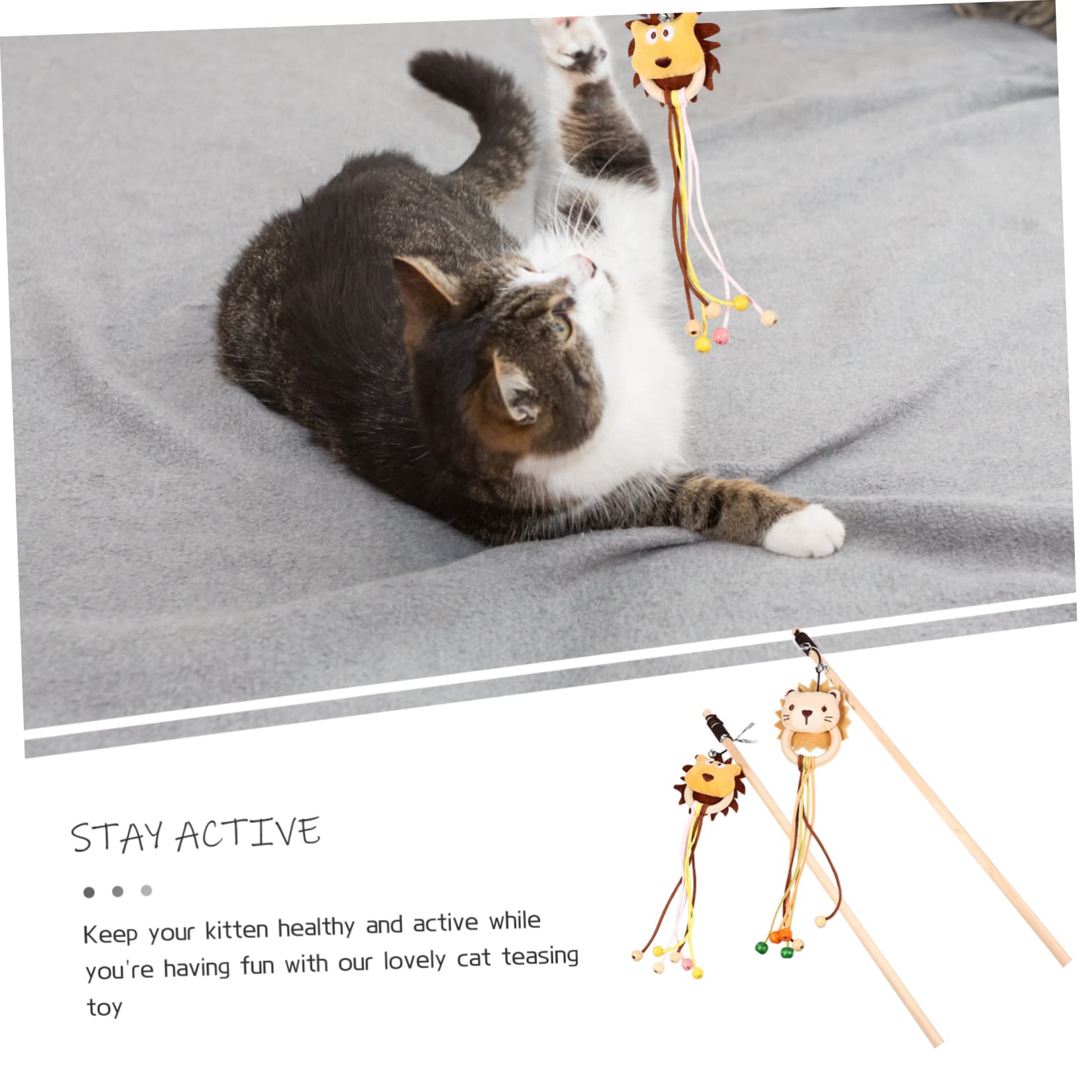 Happyyami 10 Pièces Balle Jouet pour Chat Interactive Cat Toy Chat Accessoire Poussin Jouet Chats taquiner Les Jouets Chat Jouet bâtons de taquineries de Chat Jouet pour Chat d'intérieur