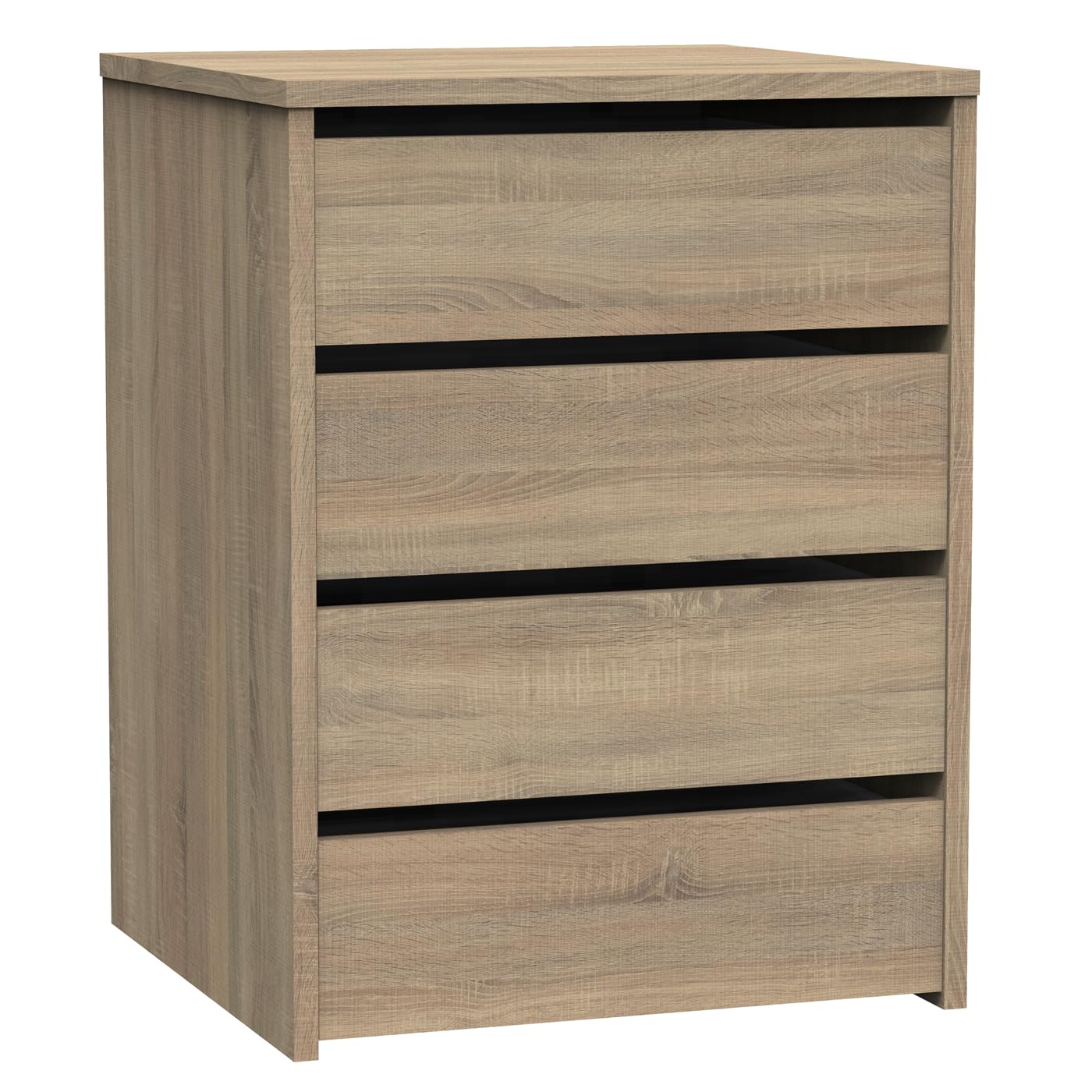 Muebles Pitarch | Kommode 4 Schubladen, Cambrian Eiche, 63,5x46x45 cm (Höhe x Breite x Tiefe), Kollektion Tibet