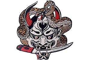 <p> Hannya Oni Mask Patch Embroidered Badge Iron On Sew On Emblem</p>
