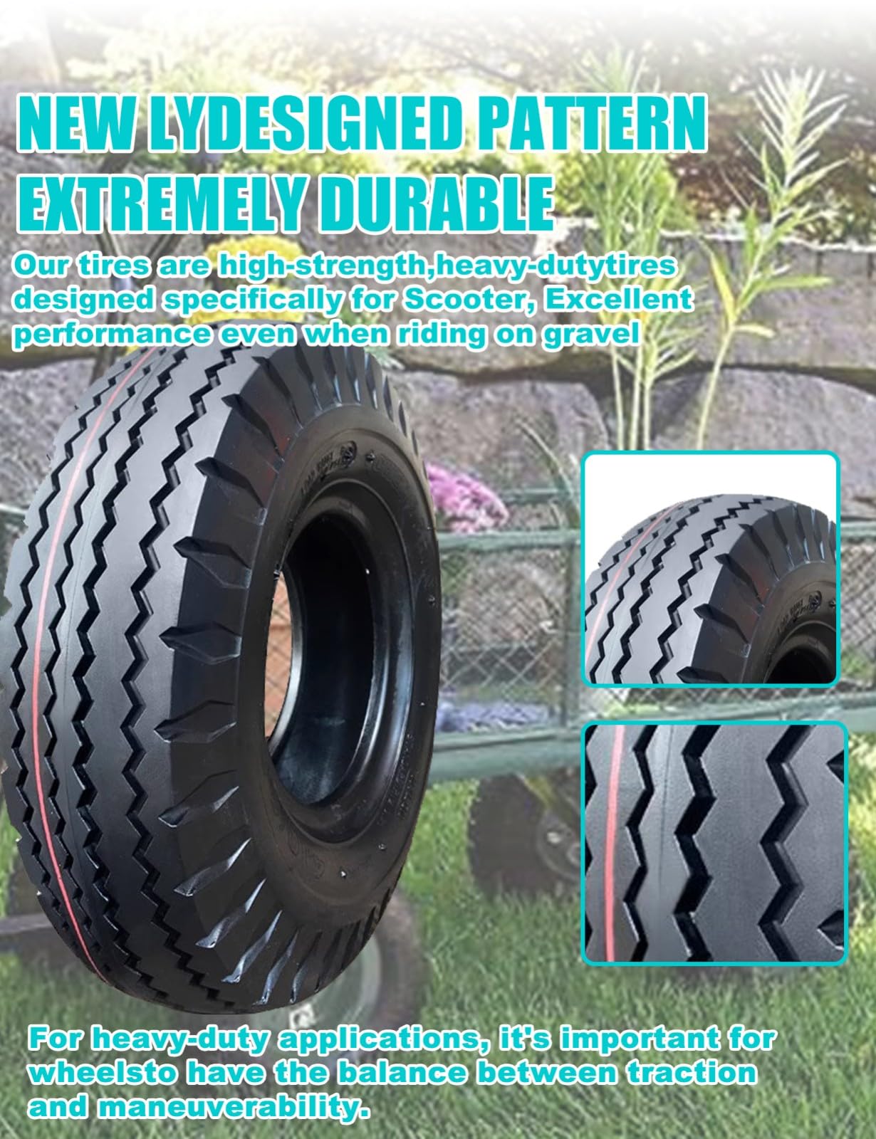 Pneumatico e camera d'aria 4.10/3.50-6 4.10-6 per tosaerba, carriole, veicoli a 4 ruote, ATV, Quad, Go Kart, Spazzaneve, Trattori, Carrelli a mano, Carrelli multiuso, Carrelli, Minimoto