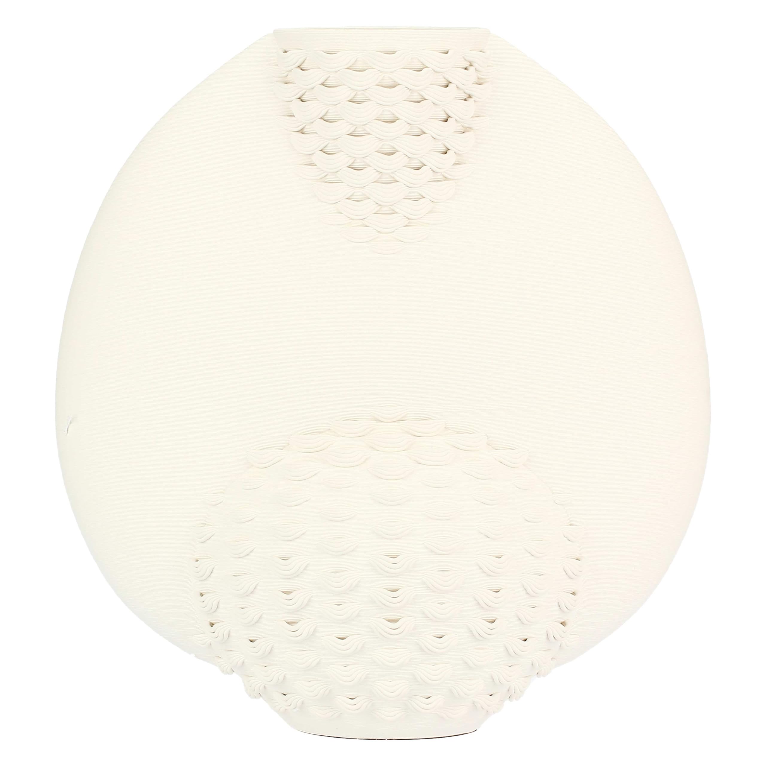 rituali domestici - Deco Sfera White Porcelain Vase, 21 x 12 cm, Depth 36 cm, Amaglia Collection