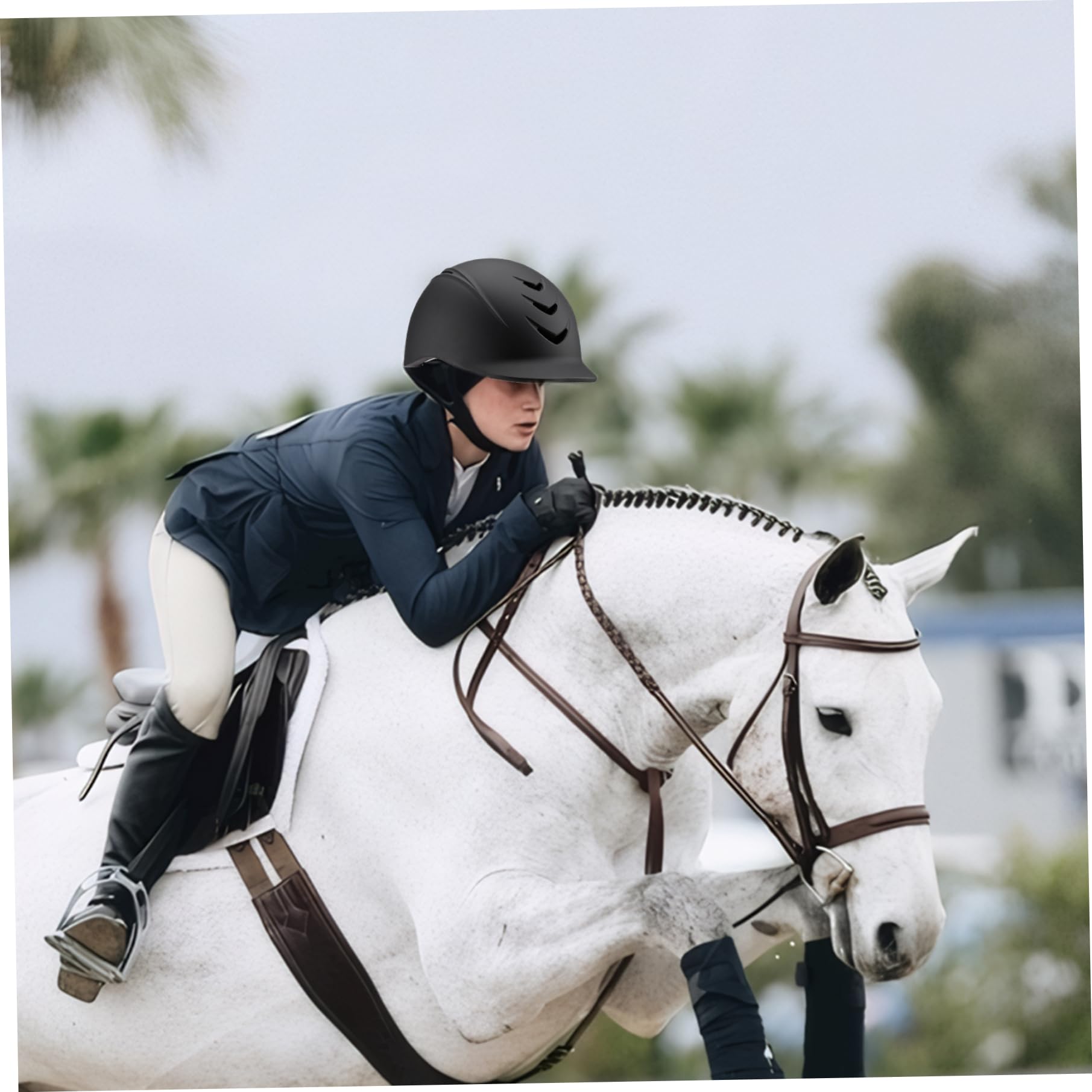 Casco da equitazione a cavallo, padding morbido traspirante Cappello a cavallo con cinturino regolabile, cappelli e caschi equestri anti-collisione di sicurezza per uomini, cappello da equitazione, c