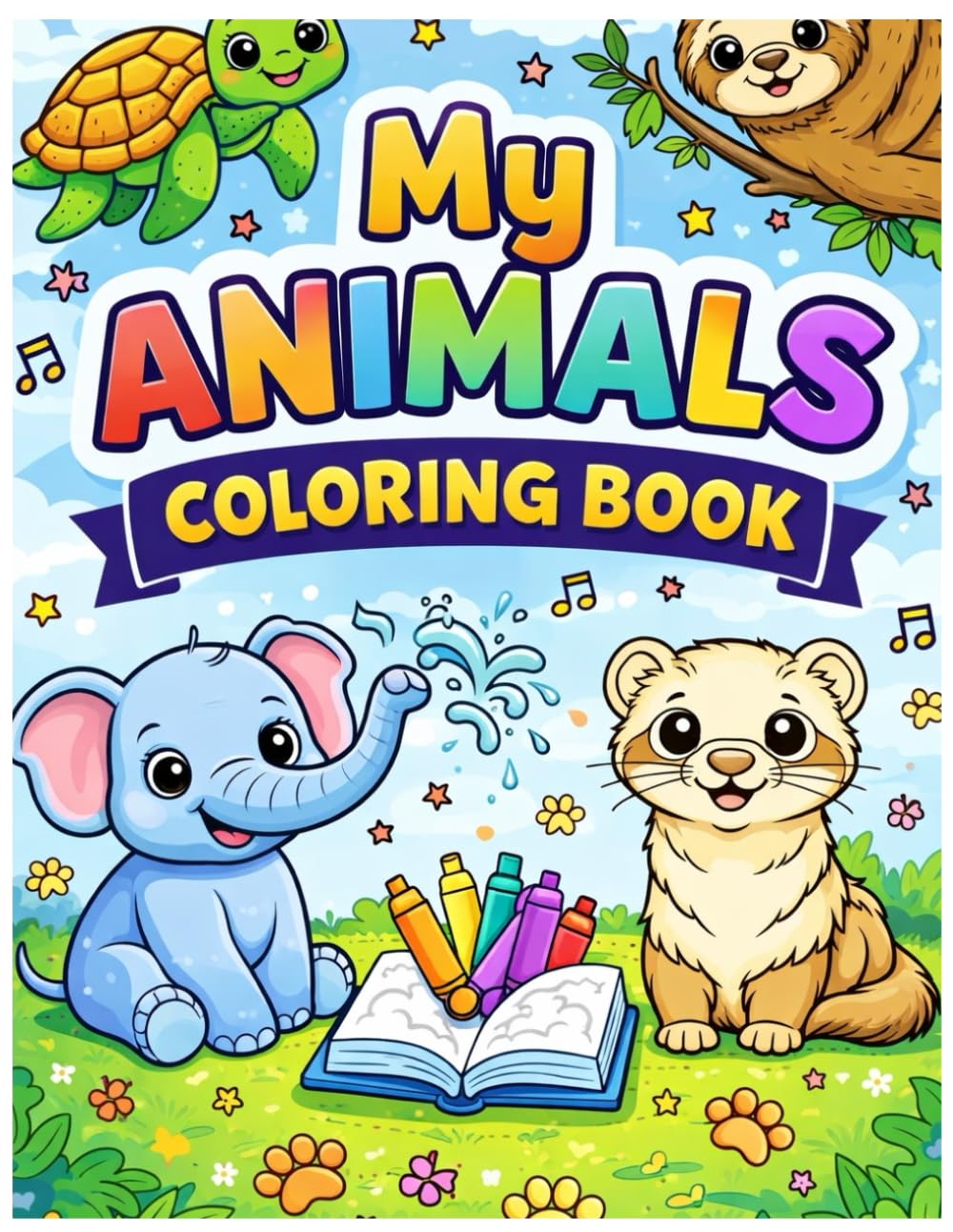 My animals coloring book: Color and have fun