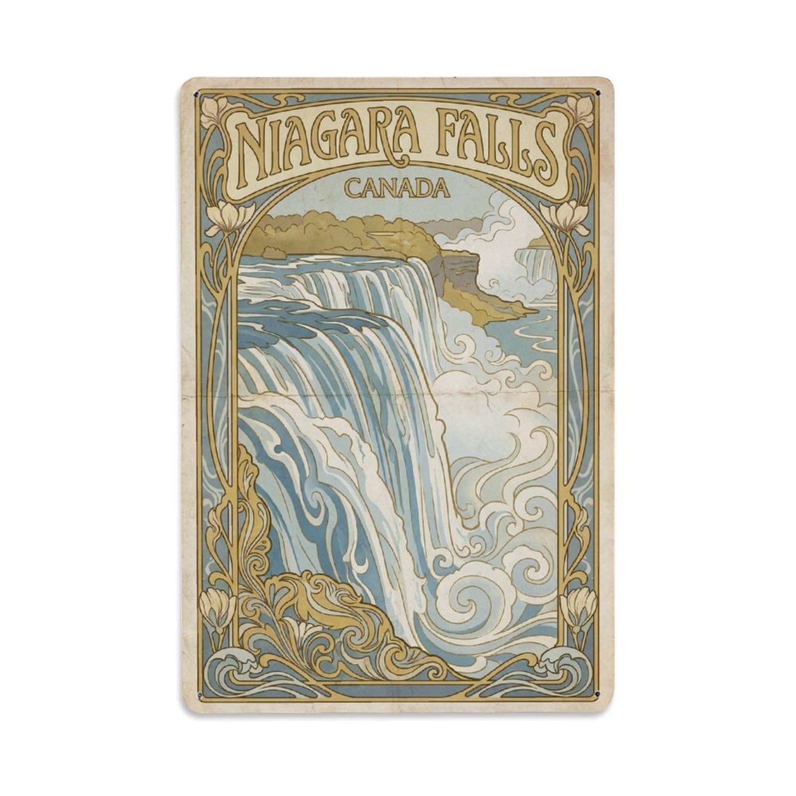 Xanthor Style Retro Travel Canada Niagara Falls Metal Tin Sign