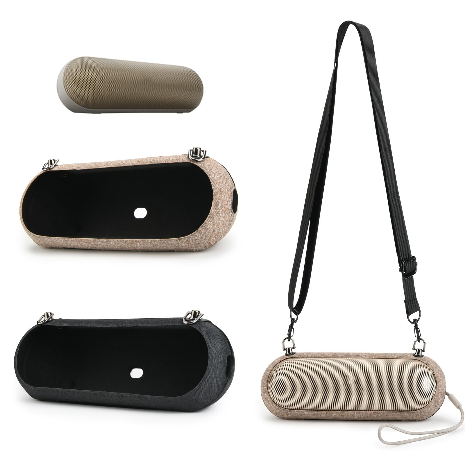 Shockproof Protective Covers for 2024 Bluetooth-Compatible Speakers Adjustable Shoulder Straps Water Design