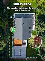 Vista 3 de Cortacésped robótico para 0.25 acres 47% de pendiente, cortacésped automático con batería de 20 V 4.0 Ah y función de aplicación, estación