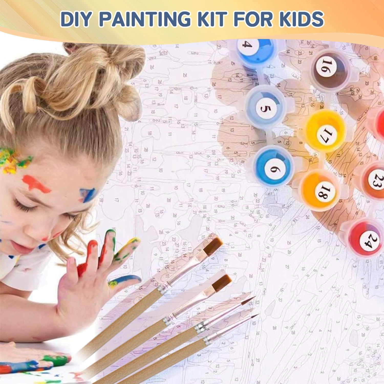 Dipingere con i Numeri Adulti, Estate Kit di Pittura Acrilica Fai-da-Te per Adulti Principianti, 90x50cm Kit Paint by Numbers Adulti con Pennelli Pittura a Pigmento Acrilico, Senza Cornice (Autunno