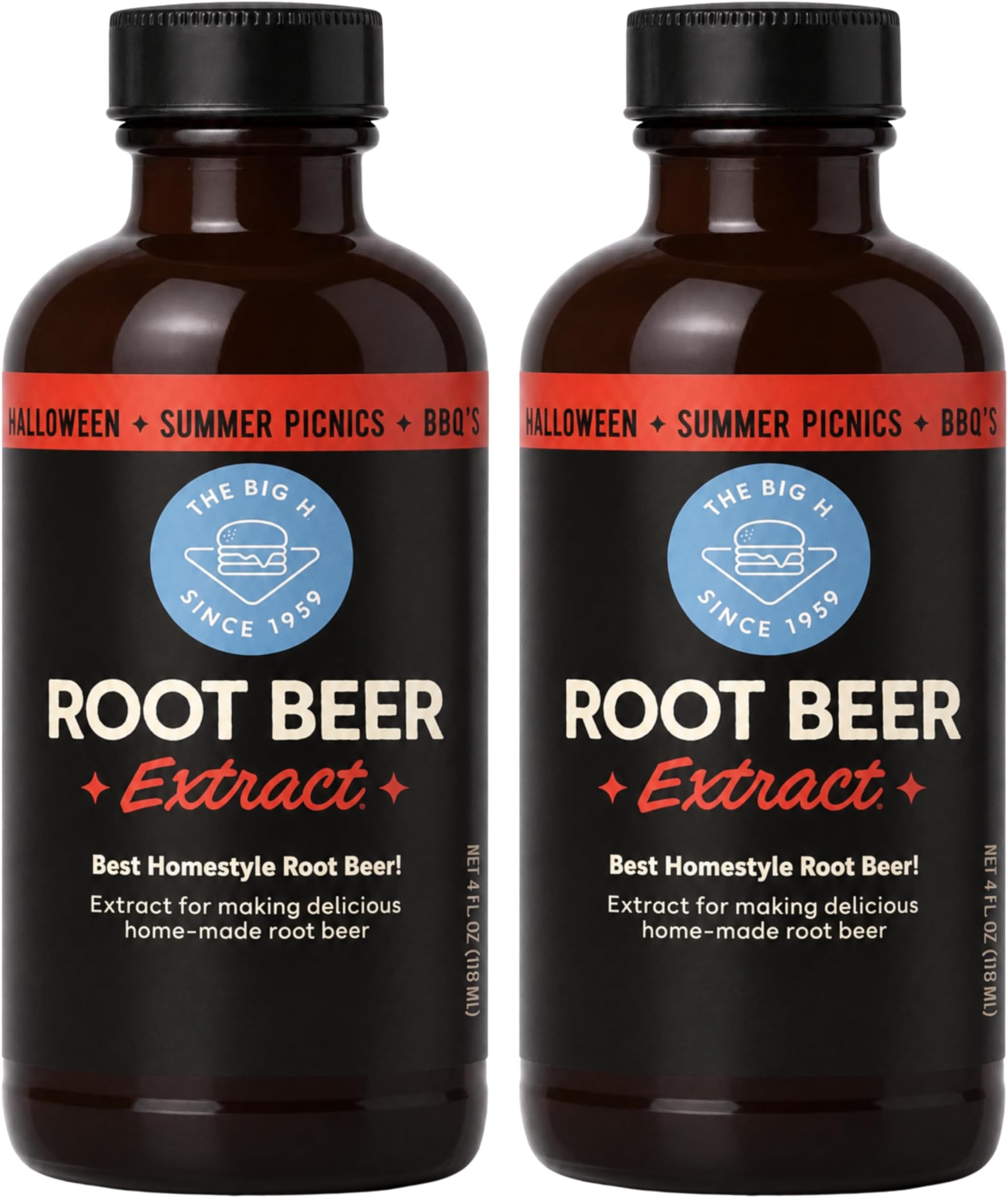 Root Beer Extract, Root Beer Soda and Dessert Syrup, 4 Fl Oz (Pack of 2)