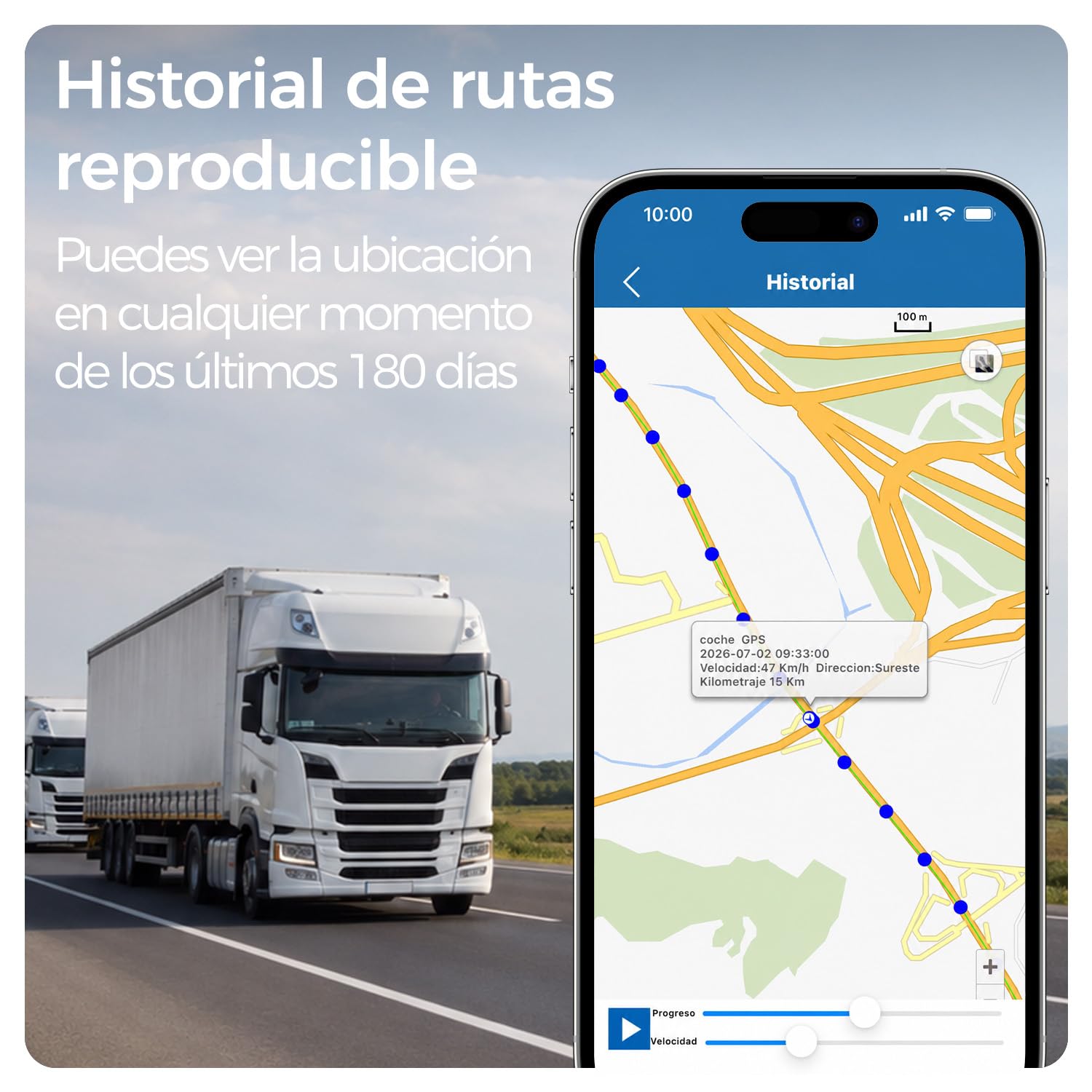 Localizador GPS con Imán para Coches, Rastreador GPS 4G sin Suscripción | Seguimiento en Tiempo Real, Historial de Rutas, Alarmas Antirrobo, 20000mAh Batería, Resistente al Agua IP65, con Tarjeta SIM