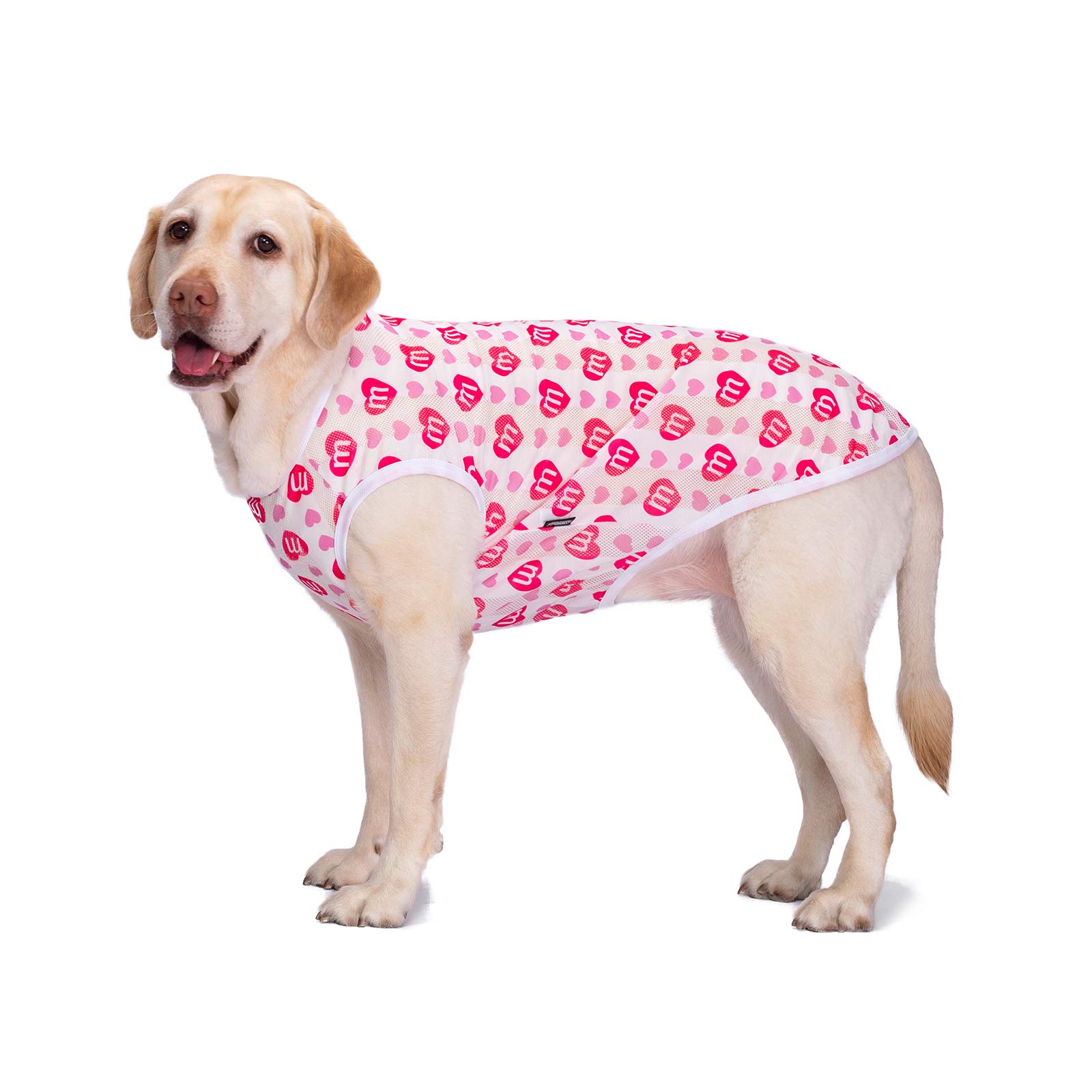 HDKUW Pet Clothes,Dog Summer T-Shirt Cool Breathable Sunscreen Dog Vest Clothes Outfit Costume for Medium Large Dogs Red Heart XXL