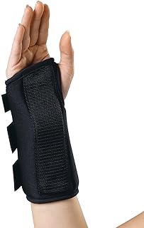 Medline Foam Wrist Splint, 8 Inch Long, Right Wrist, Size L, Fits 7.5-8.5 Inch Wrist Circumference, Lightweight, Breathable, Adjustable, Case of 1 Each