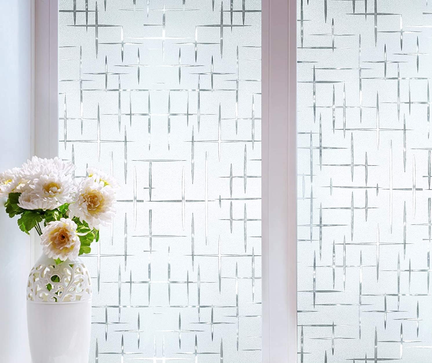 WALLMATE Vinyl Frosted Window Self Adhesive Privacy Glass Film for Office Glass Door Bathroom for Privacy (2 Feet by 3 Feet, Frosted) — Amazon image 23