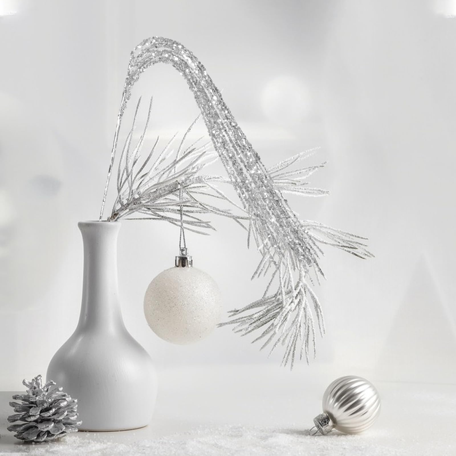 TOYANDONA 5 Stück Künstlicher Weihnachtszweig aus Kunststoff für Vase