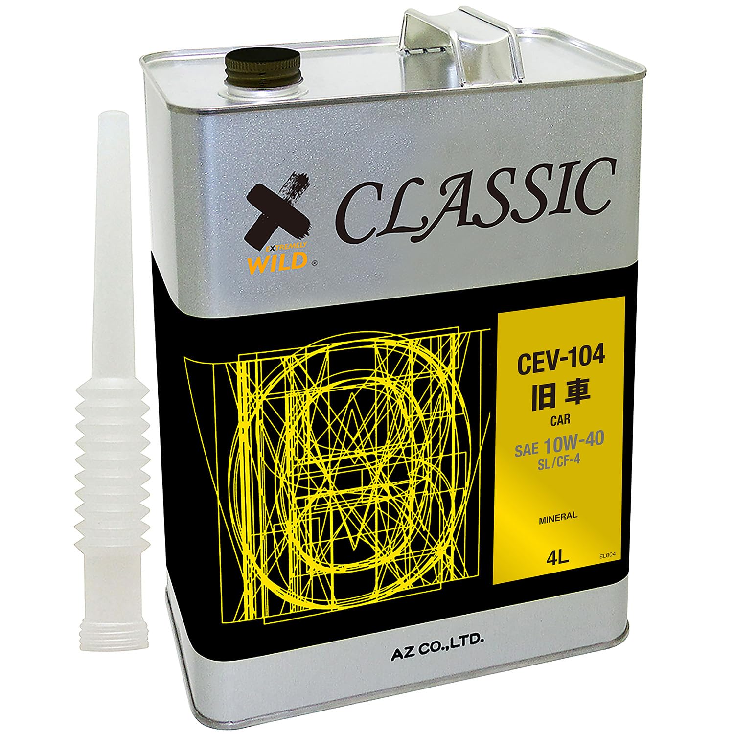 Amazon | AZ 旧車専用エンジンオイル CLASSIC 4L ［10w-40/SL/CF-4