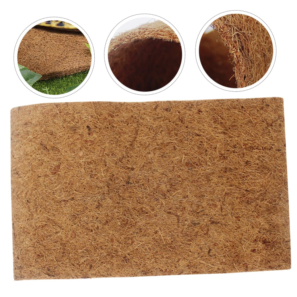 POPETPOP Alfombra en Contenedores Transparentes para Terrario de Reptiles de Fibra Natural Estera para Tortugas y Reptiles y Fácil Limpieza Recogida de Desechos