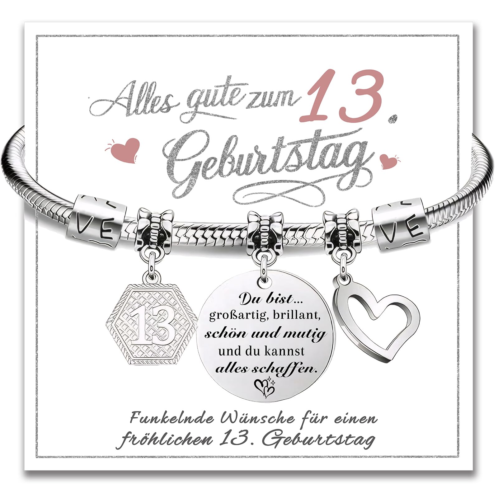 Geschenk Geburtstag 10 11 12 13 14 15 16 17 18 Jahre Mädchen, Armband Geburtstagsgeschenk Geburtstag Mädchen Geschenke für 10 11 12 13 14 15 16 17 18 Jährige