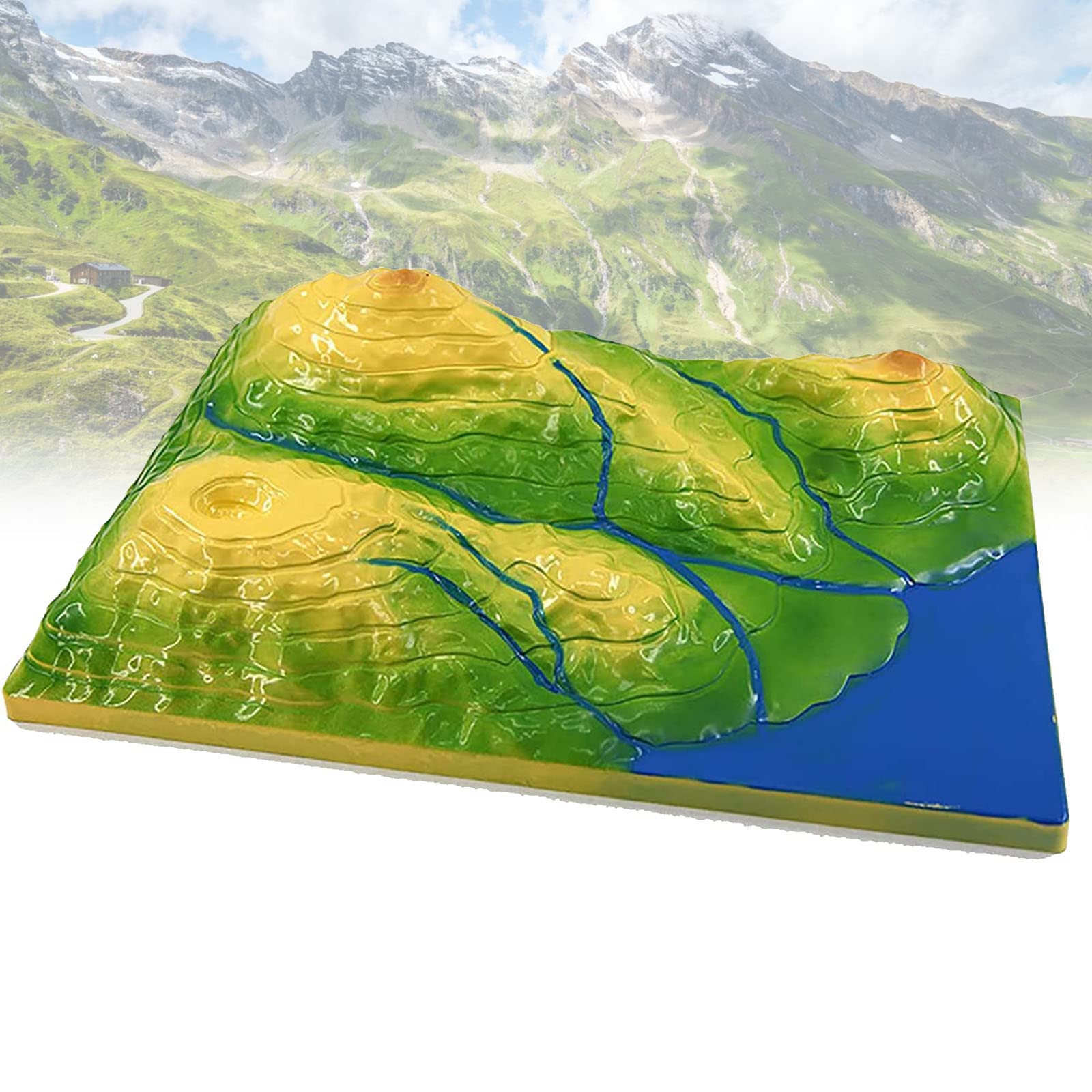 3D Plate Tectonics Model Display Kit, Interpretation Model Of Contour Topographic Map, Geology 3D Plate Tectonics Model for School Geology Class Teaching Aids