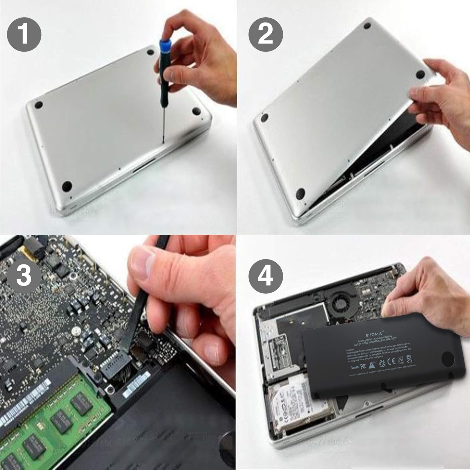 Flash Deals - 50% OFF BITOMIC A1322 Battery for MacBook Pro 13 Inch | 11.1V 6000mAh Compatible with Apple MacBook A1322 A1278 (Mid 2009, 2010, 2012, Early/Late 2011) Battery Li-Polymer Holiday Deals 🛒 BITOMIC A1322 Battery for MacBook Pro 13 Inch | 11.1V 6000mAh Compatible with Apple MacBook A1322 A1278 (Mid 2009, 2010, 2012, Early/Late 2011) Battery Li-Polymer