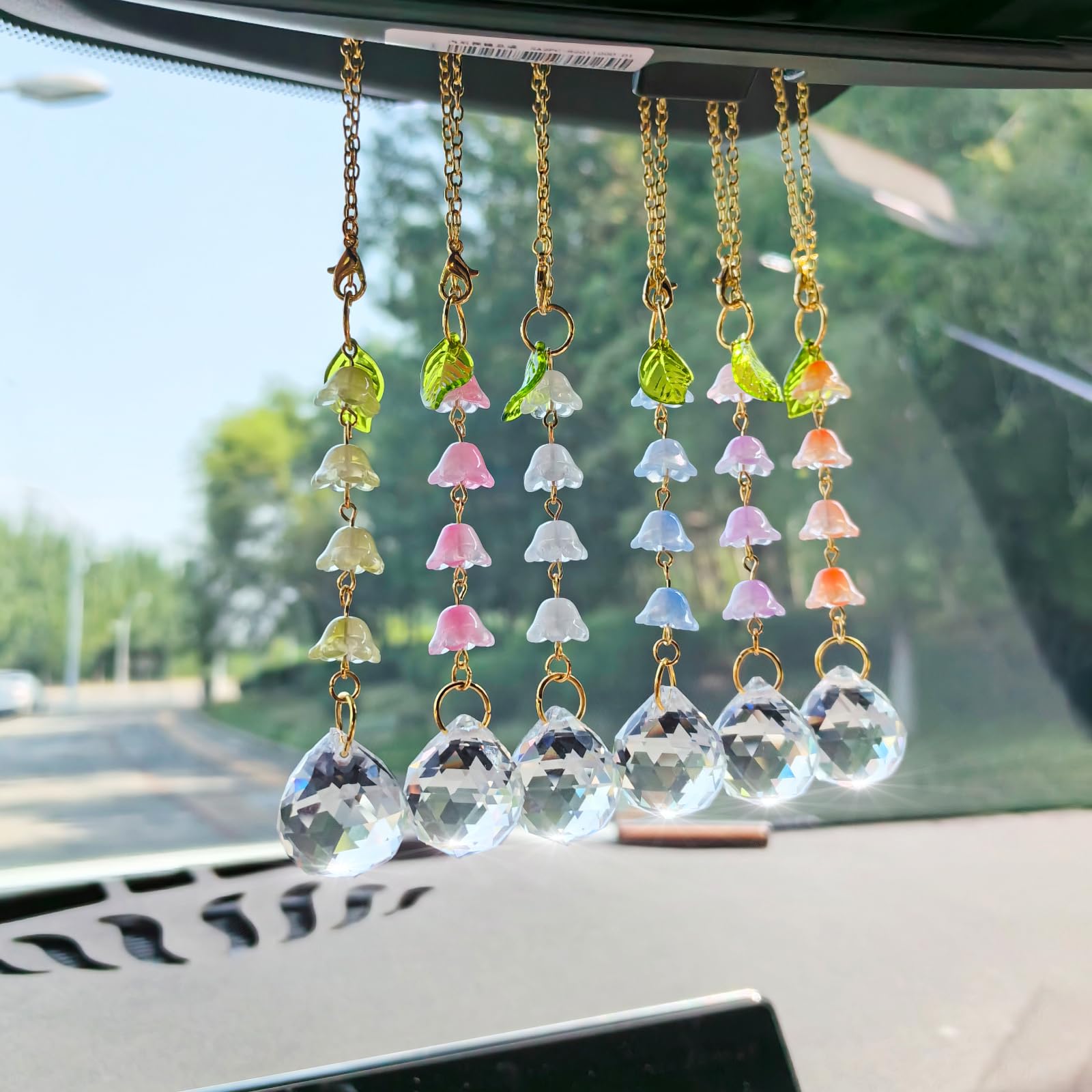 Amazon.co.jp: サンキャッチャー カーアクセサリー ハンギングガラス