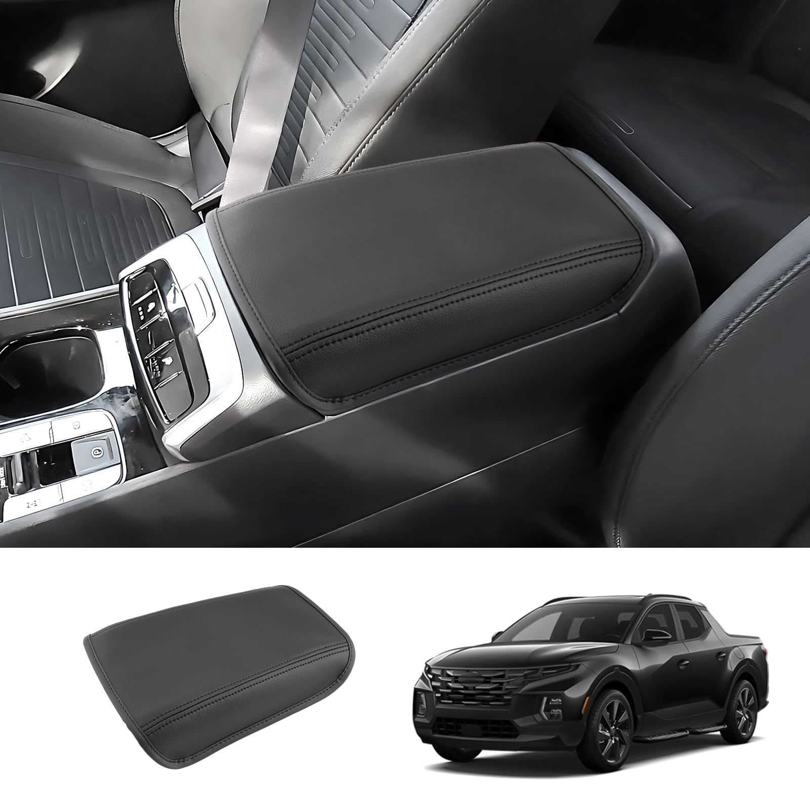 2022 2023 2024 2025 2026 Tucson Accessories Center Console Cover for Hyundai Tucson (SE/SEL/SEL Convenience/XRT/N Line/Limited), Waterproof&Comfy Leather Armrest Cover 2025 Tucson Accessories (for Tucson) Leather