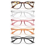 CHEERS DEVICES Reading Glasses for Women Men, Eyeglasses, Blue Light Readers for Men Women, Computer Eye Glasses, Cheaters - 5 Pair (2.0)